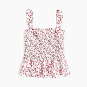 J. Crew liberty floral smocked top. XL